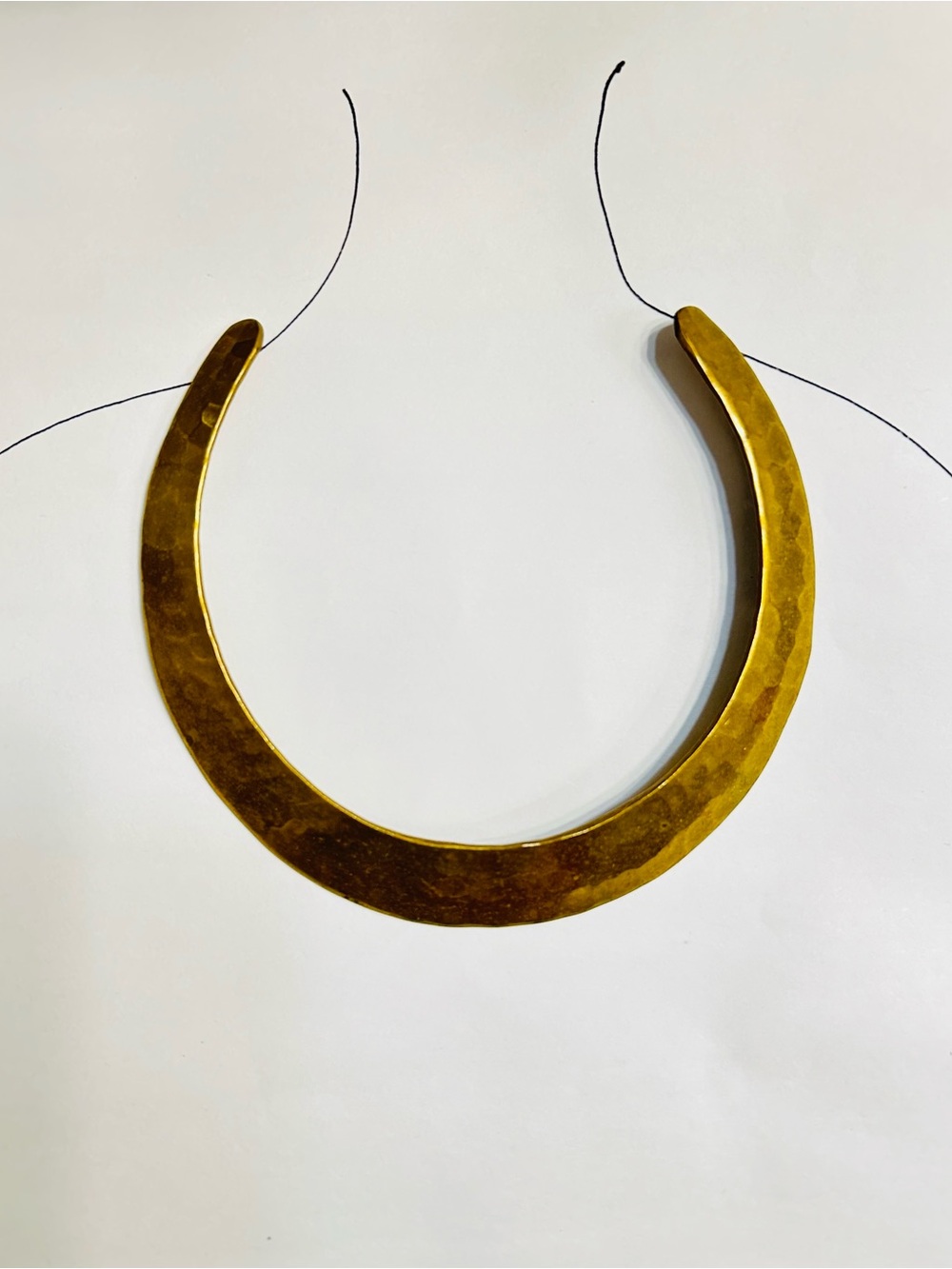 Vintage Brass Choker Style Necklace